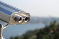 Coin operated binocular with Istanbul Royalty Free Stock Photo