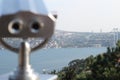 Coin operated binocular with Istanbul Royalty Free Stock Photo