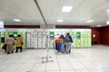 Japan : Coin operated lockers .