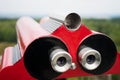 Coin-Operated Lookout Binoculars Royalty Free Stock Photo