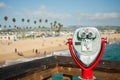 Coin operated telescope at Newport Beach Royalty Free Stock Photo