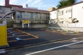 Coin parking lot in a residential area