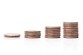 Coin piles Royalty Free Stock Photo