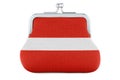 Coin purse with Latvian flag. Budget, investment or financial, banking concept in Latvia. 3D rendering