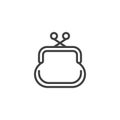 Coin purse line icon