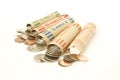 Coin rolls background