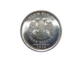 Coin of Russia 1 ruble symbol of the ruble Royalty Free Stock Photo