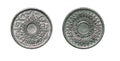 Coin 1 satang. 1942 year. Thailand Royalty Free Stock Photo