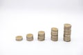 Coin stacks Royalty Free Stock Photo