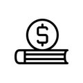 Coin  vector thin line icon Royalty Free Stock Photo