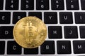 Coin, virtual digital golden bitcoin money business Royalty Free Stock Photo