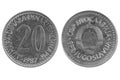 Coin 20 yugoslav dinar Royalty Free Stock Photo