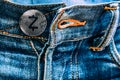 Zcash coin instead of buttons on jeans.