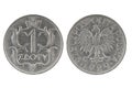 Coin 1 zloty. Poland