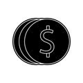 coinage icon. Element of Banking for mobile concept and web apps icon. Glyph, flat icon for website design and development, app