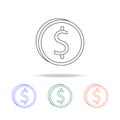 coinage icon. Elements of banking in multi colored icons. Premium quality graphic design icon. Simple icon for websites, web desig Royalty Free Stock Photo