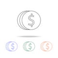 coinage icon. Elements of banking in multi colored icons. Premium quality graphic design icon. Simple icon for websites, web desig Royalty Free Stock Photo