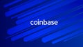 Coinbase cryptocurrency stock market name on abstract digital background.