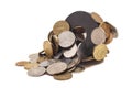 Coins attracted by magnet Royalty Free Stock Photo