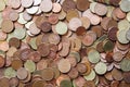 Coins background cents Royalty Free Stock Photo