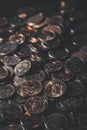 Coins background. Serbian dinars Royalty Free Stock Photo