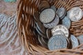 Coins in a basket