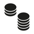 Coins column icon. Financial interest symbol. Vector illustration.