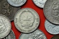 Coins of Communist Mongolia Royalty Free Stock Photo