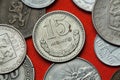 Coins of Communist Mongolia Royalty Free Stock Photo