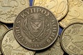 Coins of Cyprus Royalty Free Stock Photo