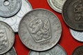 Coins of the Czechoslovak Socialist Republic Royalty Free Stock Photo