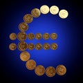 Coins euro symbol