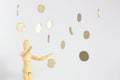 Coins falling from the sky Royalty Free Stock Photo