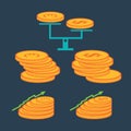 Coins and finance elements