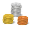 Coins Icon Royalty Free Stock Photo