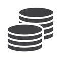 Coins icon vector Royalty Free Stock Photo