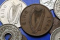 Coins of Ireland Royalty Free Stock Photo