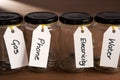 Coins in a jam jar Royalty Free Stock Photo