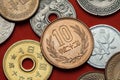 Coins of Japan Royalty Free Stock Photo