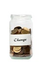 Coins jar change Royalty Free Stock Photo