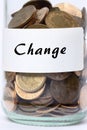 Coins jar change Royalty Free Stock Photo