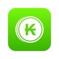 Coins lao kip icon digital green