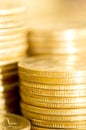 Coins macro close up Royalty Free Stock Photo