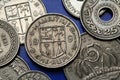 Coins of Mauritius Royalty Free Stock Photo