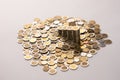 Coins money collect foe save on isolate background