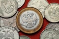 Coins of Russia. Russian double-headed eagle Royalty Free Stock Photo