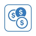 Coins, save money, dollar, savings icon