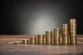 Coins Stack On Table Royalty Free Stock Photo