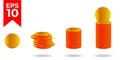 Coins stack vector illustration, flat coin money stacked icon flat