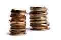 Coins stacks Royalty Free Stock Photo